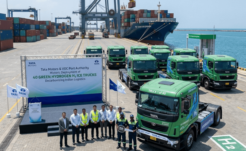 Tata Motors to Deploy 40 Green Hydrogen Trucks at VOC Port